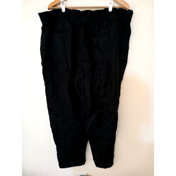 Lauren Ralph Lauren black label linen ankle pants plus size - Picture 2 of 5